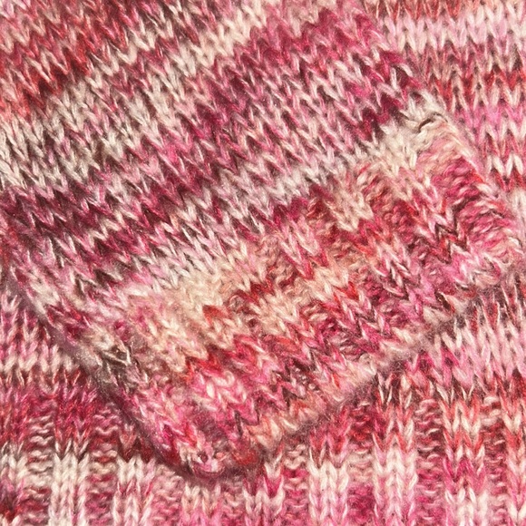 LOFT Marled space pink/red/ cream cardigan sweater - Picture 2 of 4